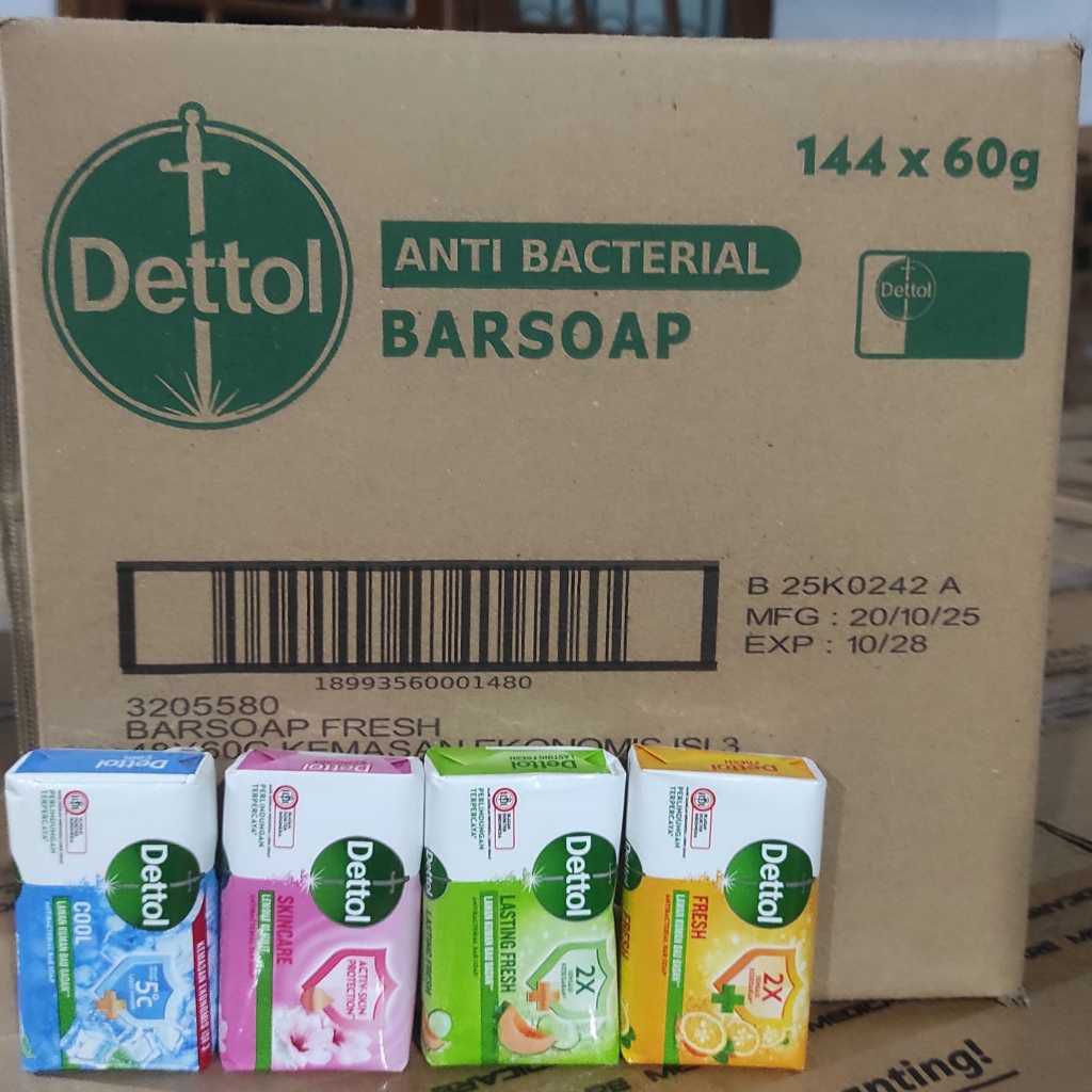 Sabun dettol 144pcs/dus