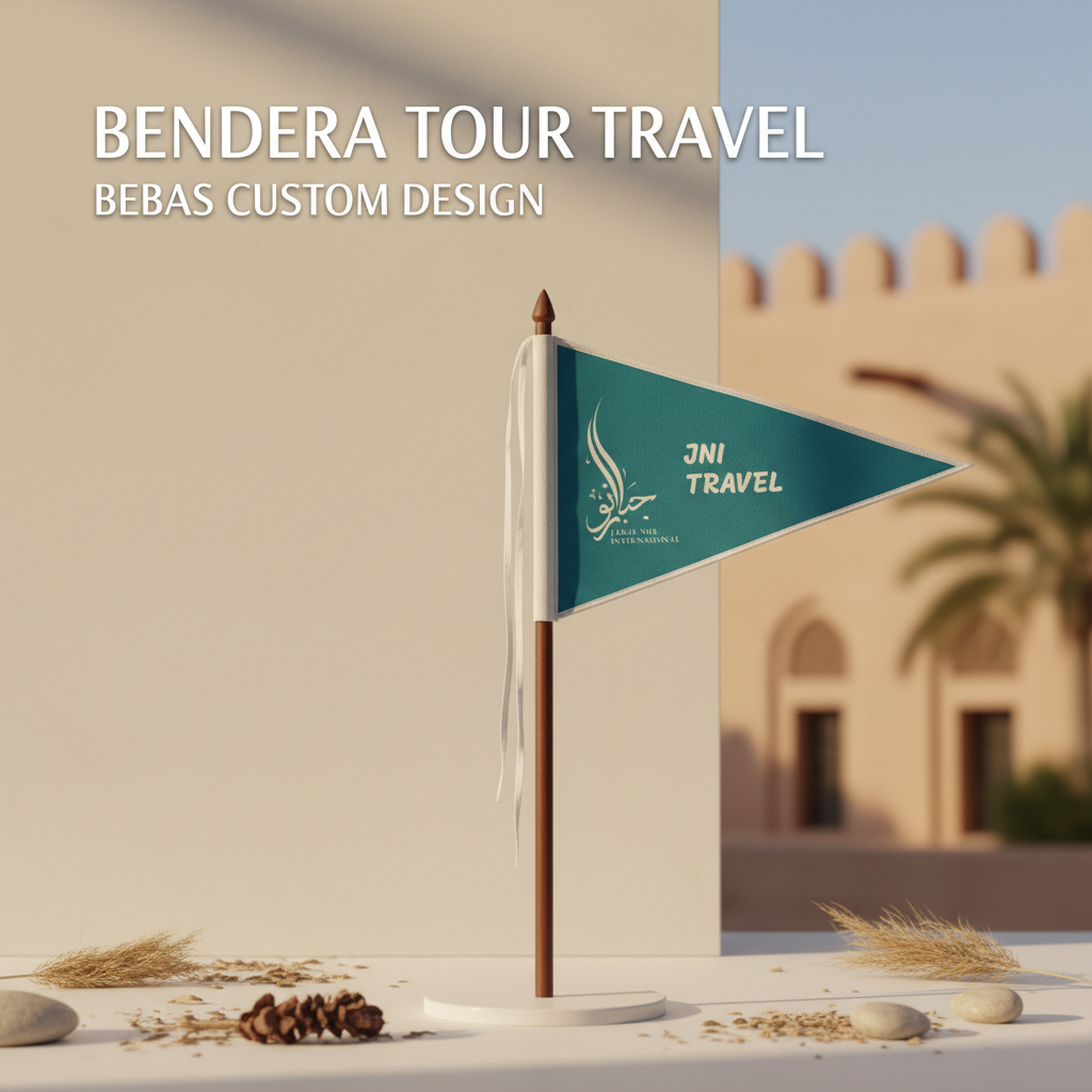 Custom Bendera  Segitiga Tour Guide/ Bendera Travel/ Bendera Pemandu Wisata