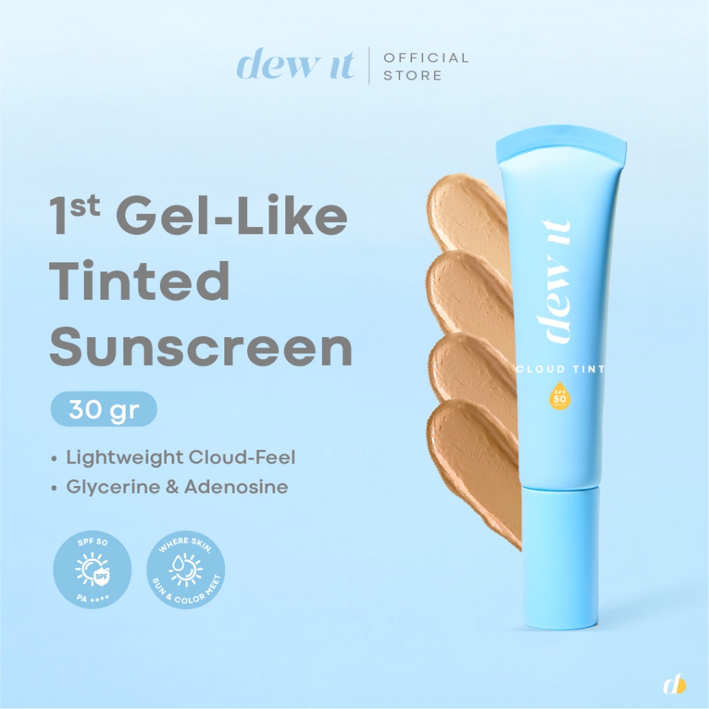 Dew It - Cloud Tint SPF 50 PA++++  30ml | Skin Tint Tinted Sunscreen sunscreen pelembab