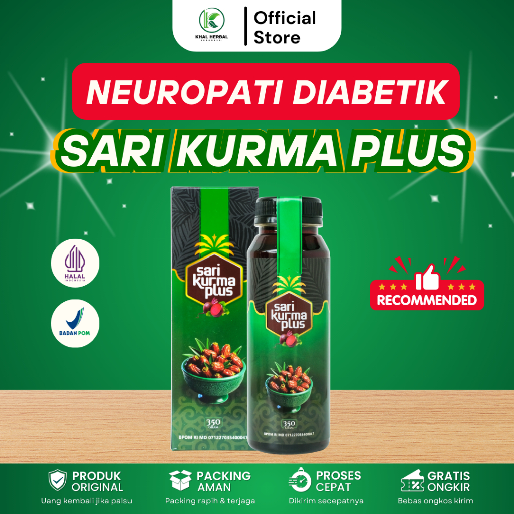 Obat Neuropati Diabetik - Sari Kurma Plus  Neuropati Saraf Perifer, Neuropati Diabetes, Nyeri Kaki, 