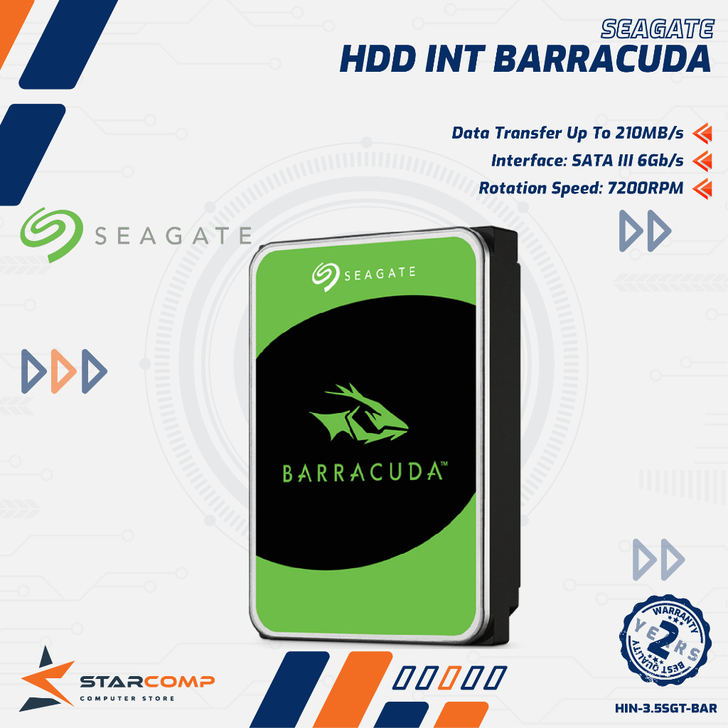 Seagate Barracuda 1TB 2TB 4TB Harddisk 3.5" Sata Garansi Resmi MFI HDD PC