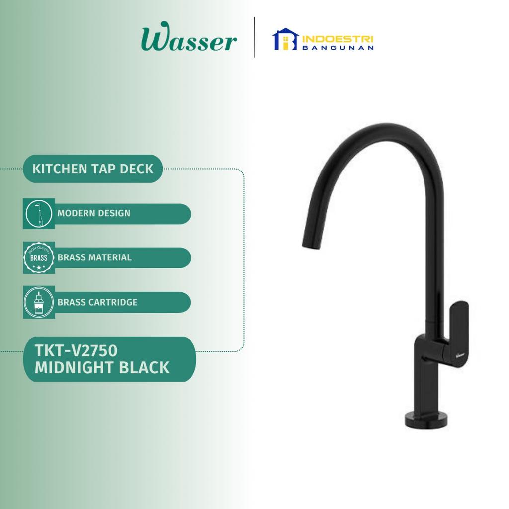 Kran Sink Cuci Piring Meja Wasser TKT V2750 Midnight Black / Wasser Keran Cuci Piring