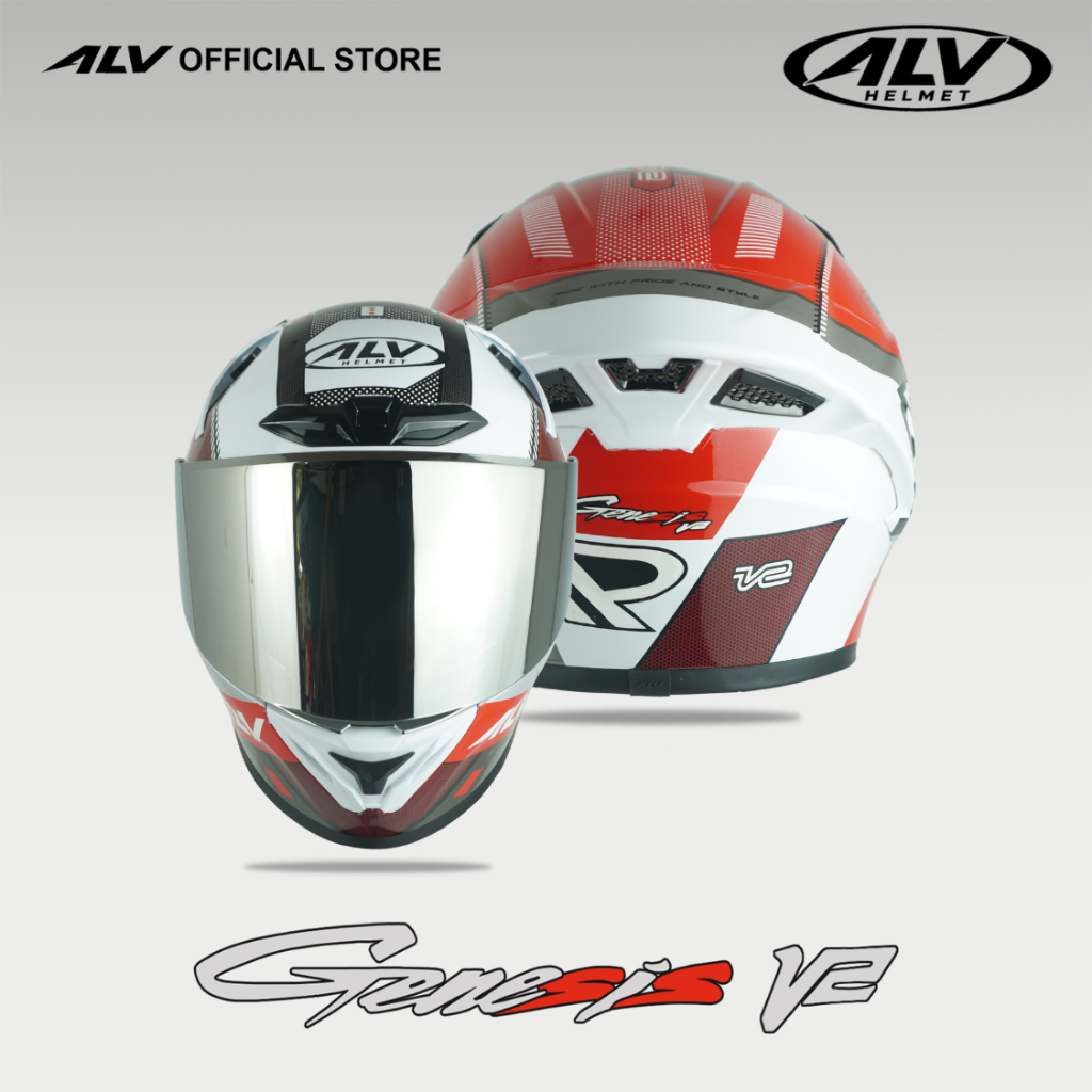 ALV Genesis V2 XR Red White - Helm Full Face