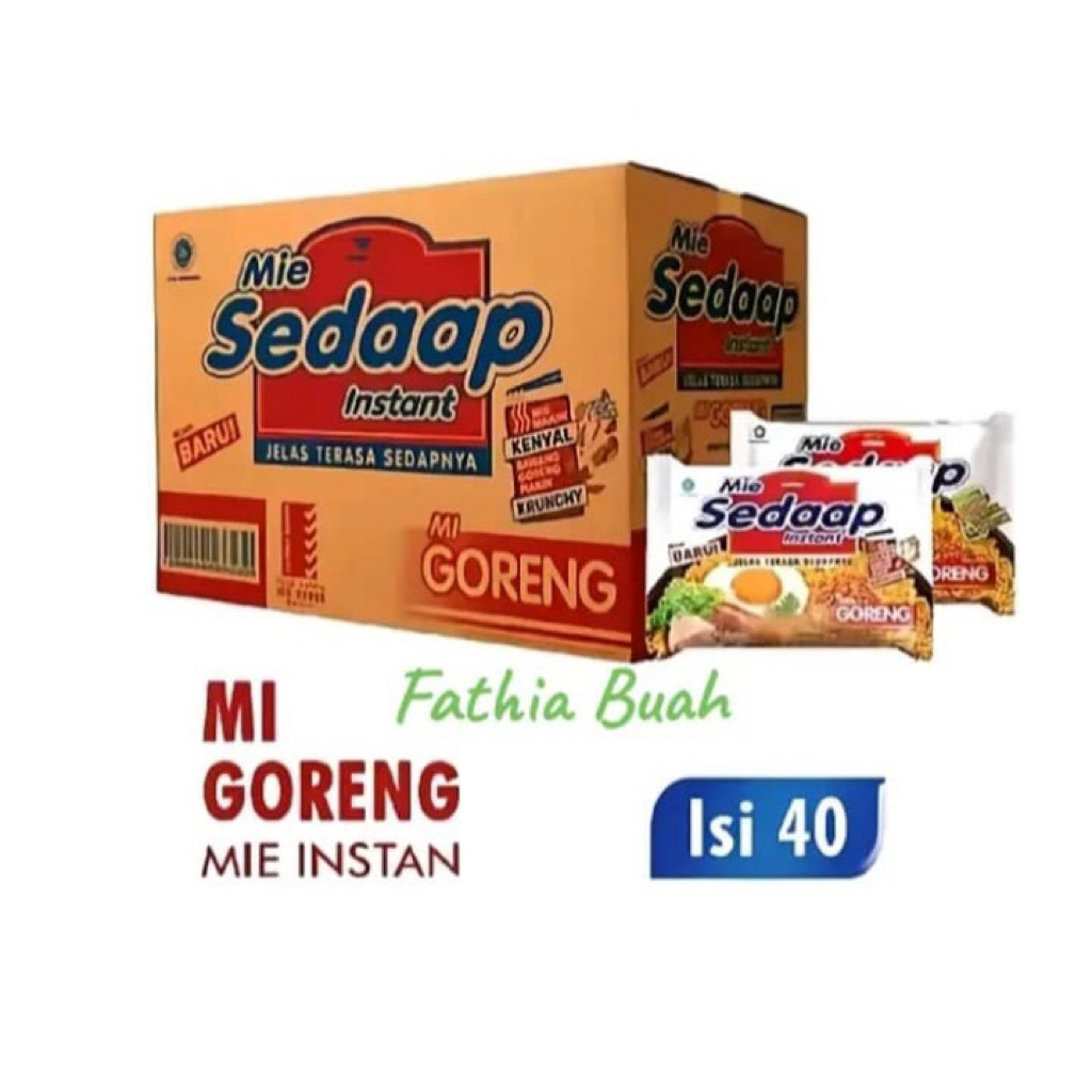 Sedap Goreng Mie Instan 1 Dus Isi 40 Pcs