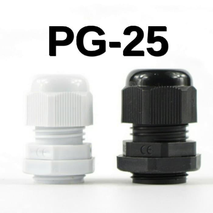 Kabel Gland PG-25 / Cable Gland PG25 / PVC PG-25 Hitam / Putih