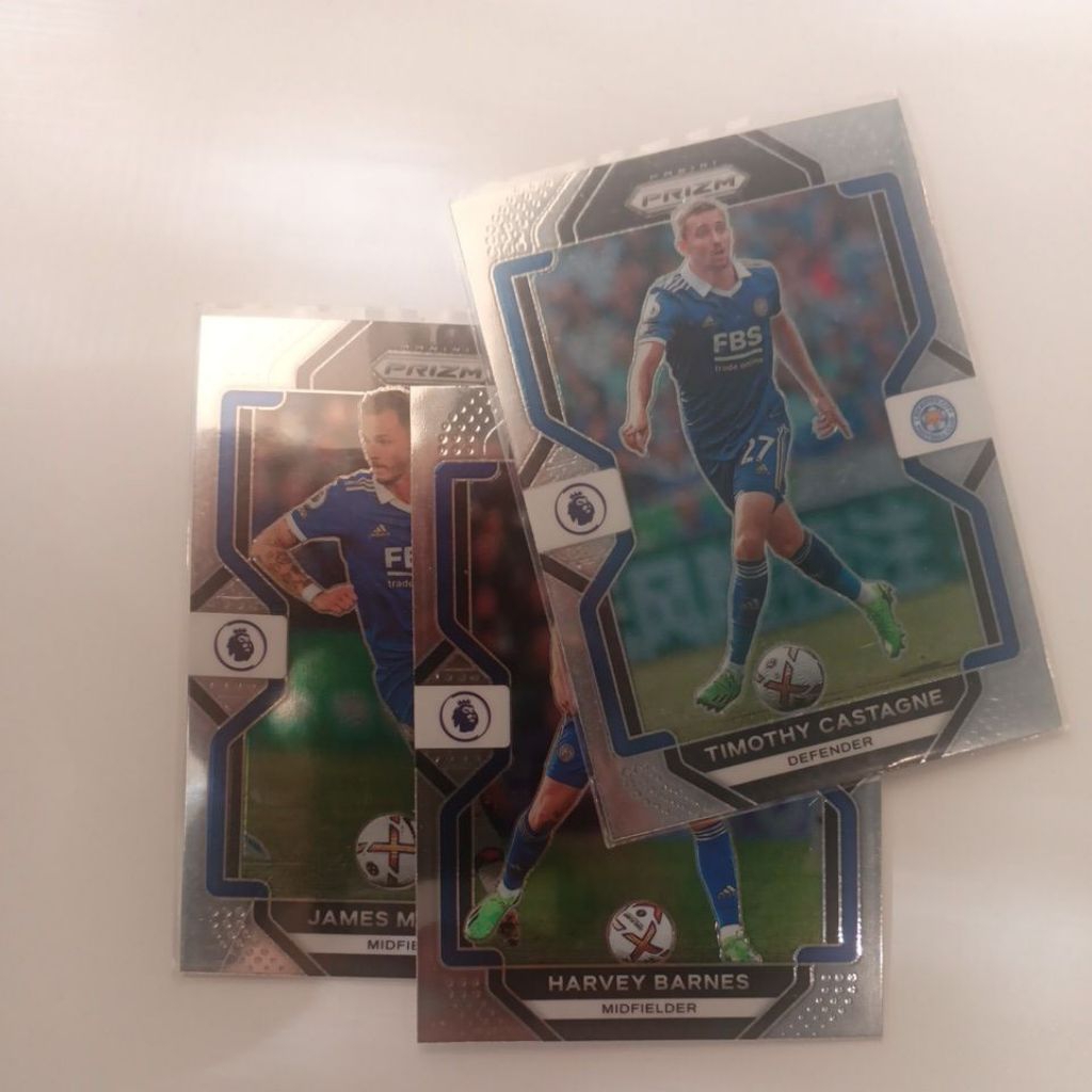Kartu bola panini prizm epl 2021/2022 Leicester base card