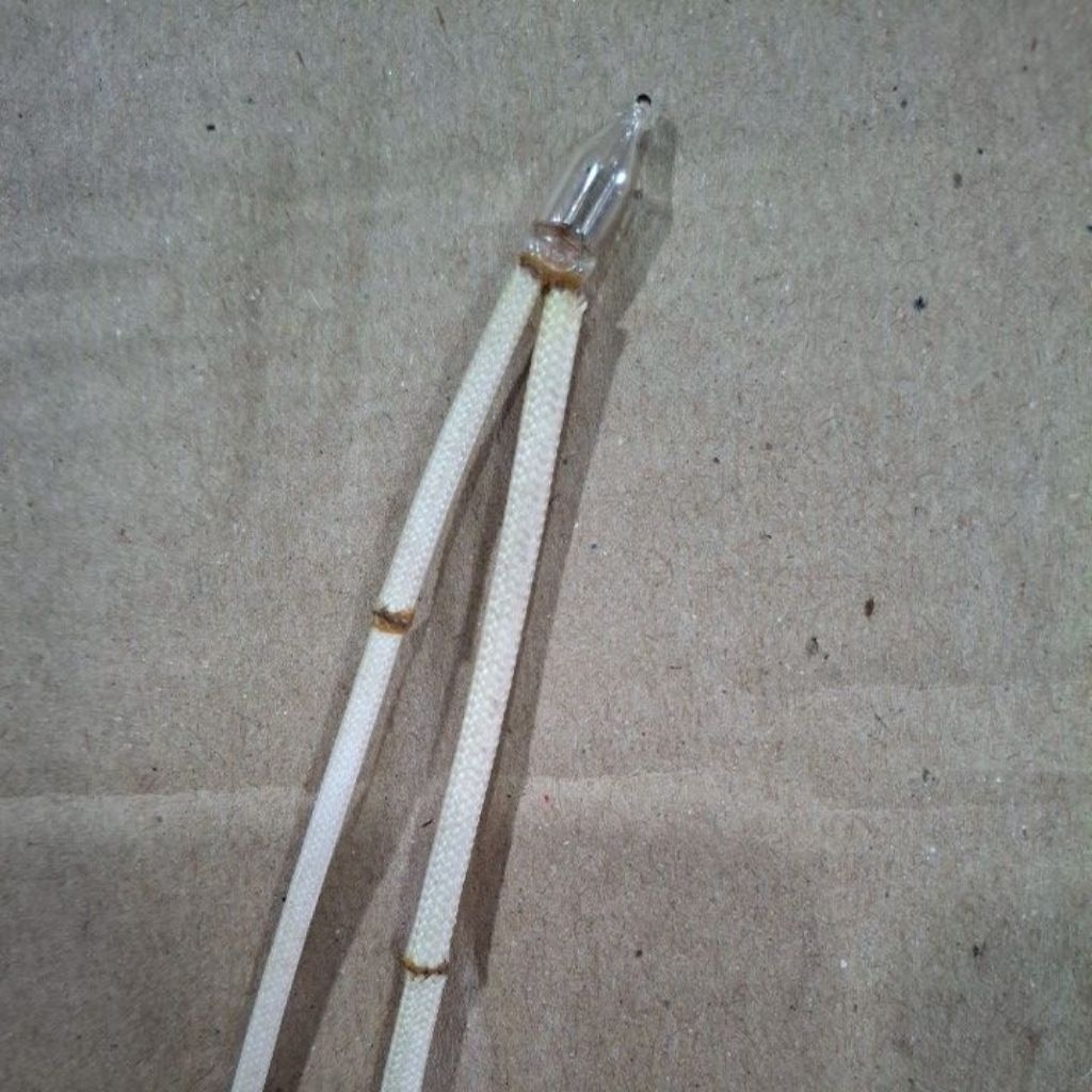 lampu setrika + resistor+selongsong