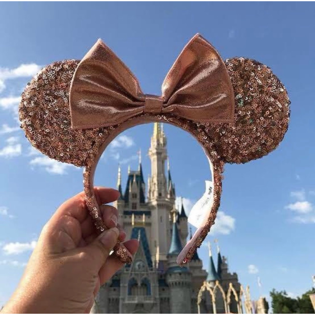 PRELOVED BANDO MINNIE SOFT PINK MANIK DISNEY SPARK ORIGINAL DISNEY PARK HEADBAND MINNIE DISNEY PINK 