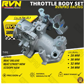 THROTTLE BODY ASSY RVN RACING TB GENIO BEAT DELUXE BEAT STREET SCOOPY NEW BEAT 2020 NOW SERI KOJ 28 
