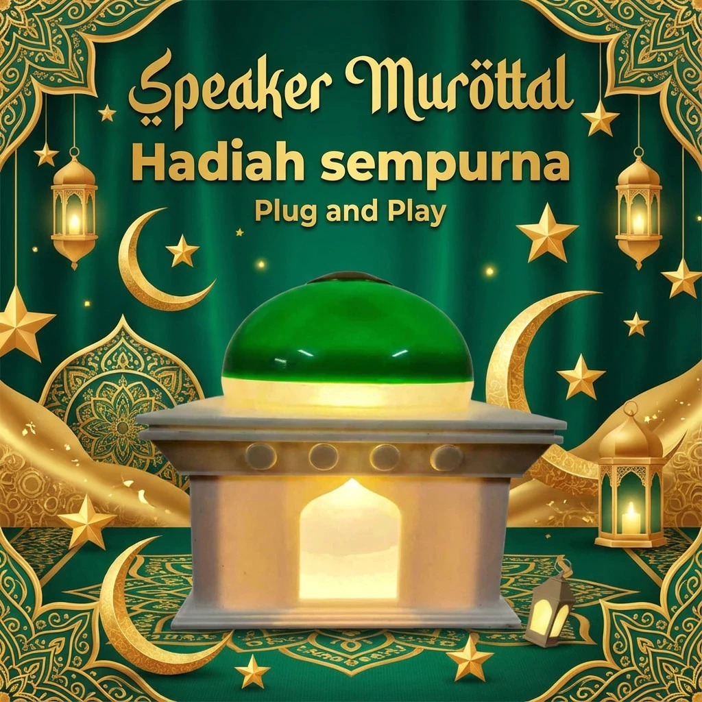 MUROTTAL AL-QURAN BENTUK MASJID MUSHOLA SPEAKER MUROTTAL ALQURAN RUQYAH AYAT SURAH LAMPU TIDUR 24JAM