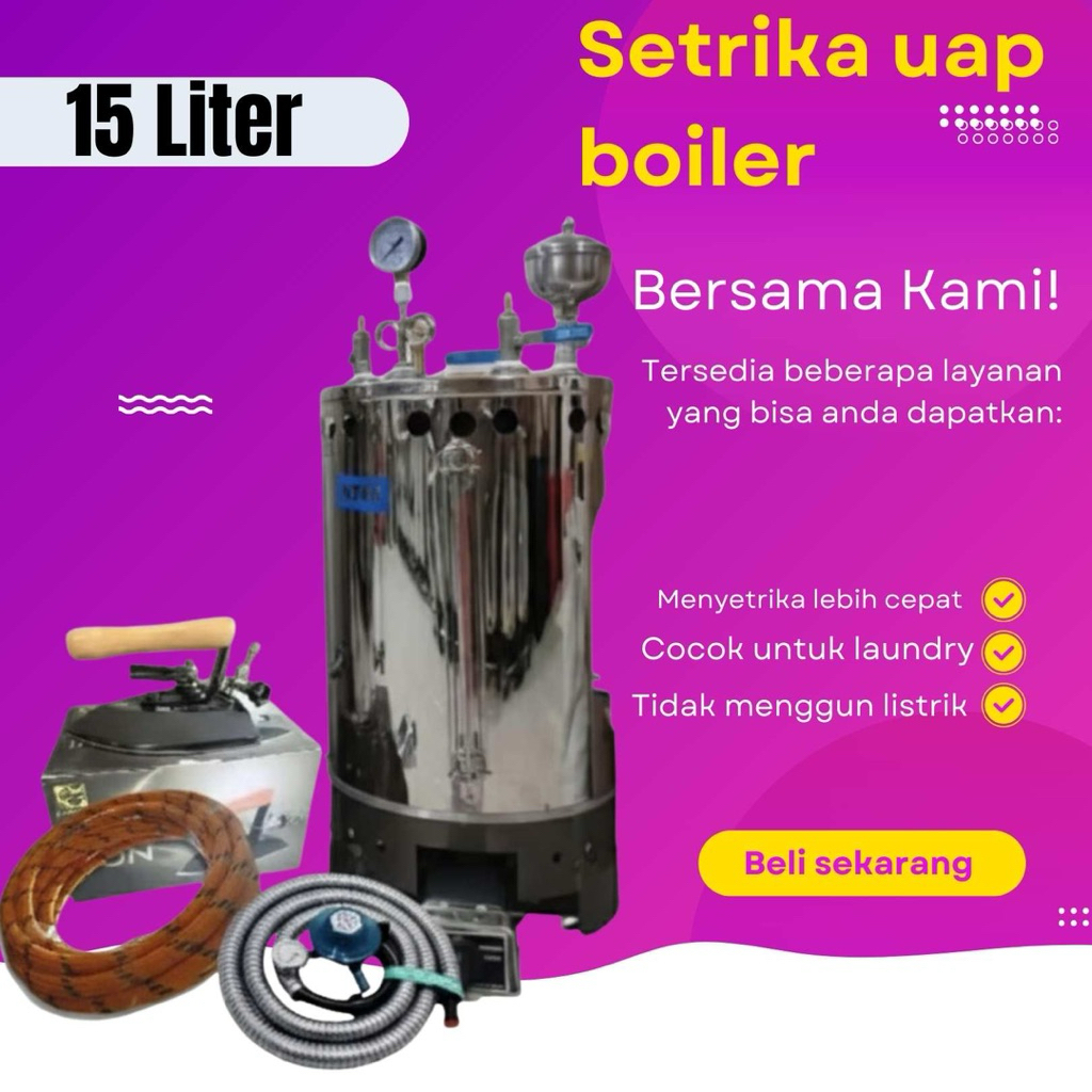 Setrika Uap Laundry/Boiler Setrika Uap 15 Liter(Khusus medan)