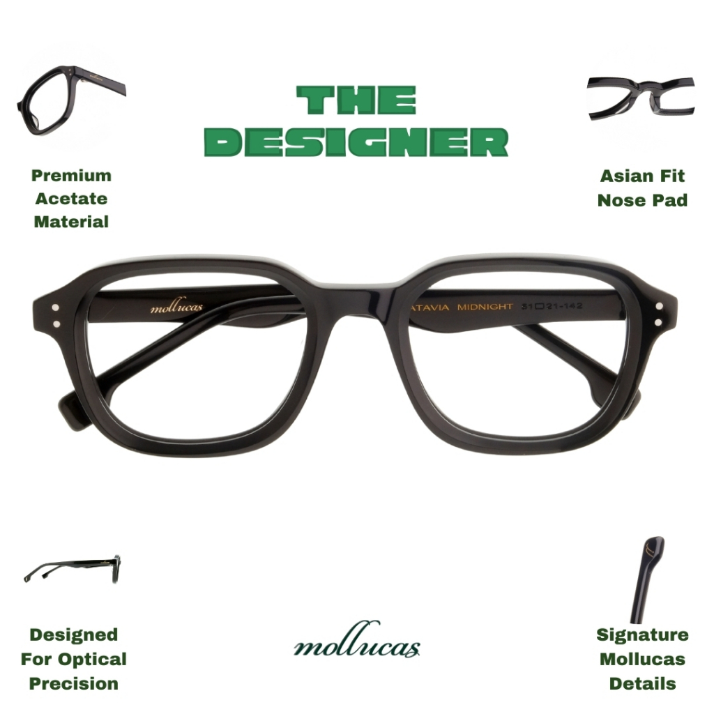 Mollucas - Mollucas The Designer - Batavia Midnight - Gratis Lensa Minus/Plus/Silinder Anti Radiasi 