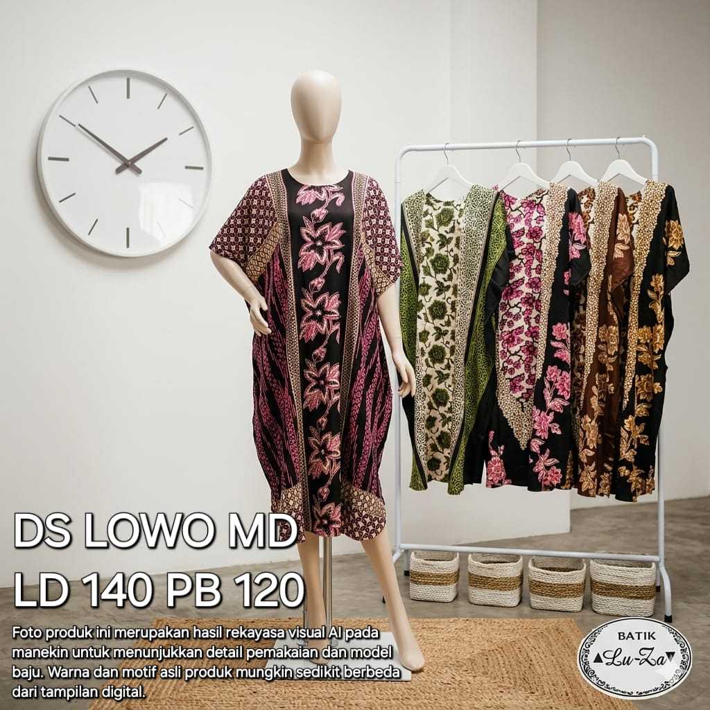 LUZA LOWO MD daster batik asli pekalongan ld 140 jumbo kalong kelelawar bahan adem santung premium