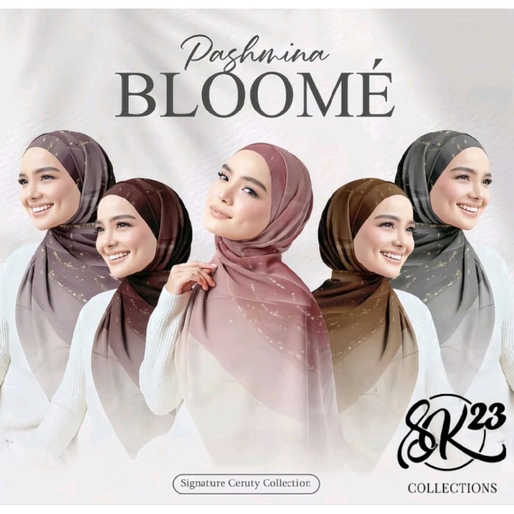 Pashmina Asli SK23 Collections Pashmina Gradia Motif Original Berlabel SK23