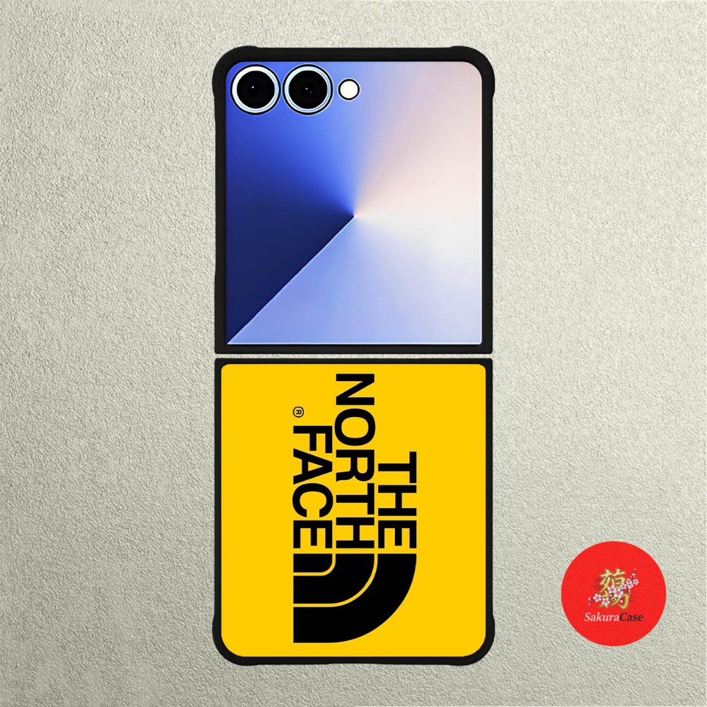 Phone Case Samsung Z Flip 7 6 5 4 3  Tpu Rubber North Face Yellow