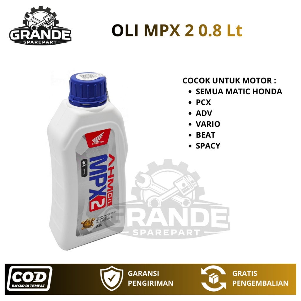 OLI MPX 2 / OLI MPX 2 0,8 LT MOTOR HONDA PCX / OLI MESIN MOTOR VARIO / OLI MATIC MESIN BEAT / OIL MP