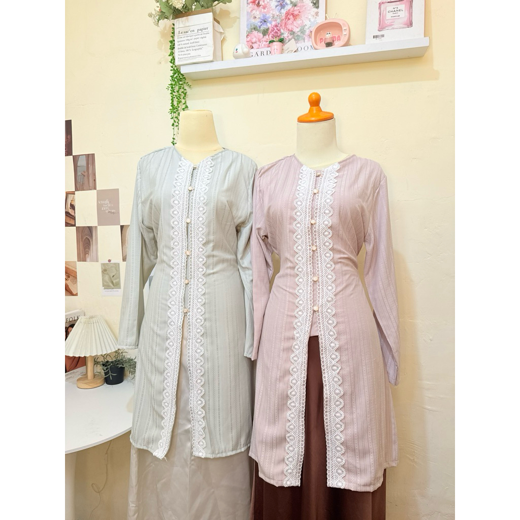 hiziraaa|zeeyna tunic|READY |blouse tunik raya tunic wanita|tunik korea|tunik lebaran|tunik motif|tu