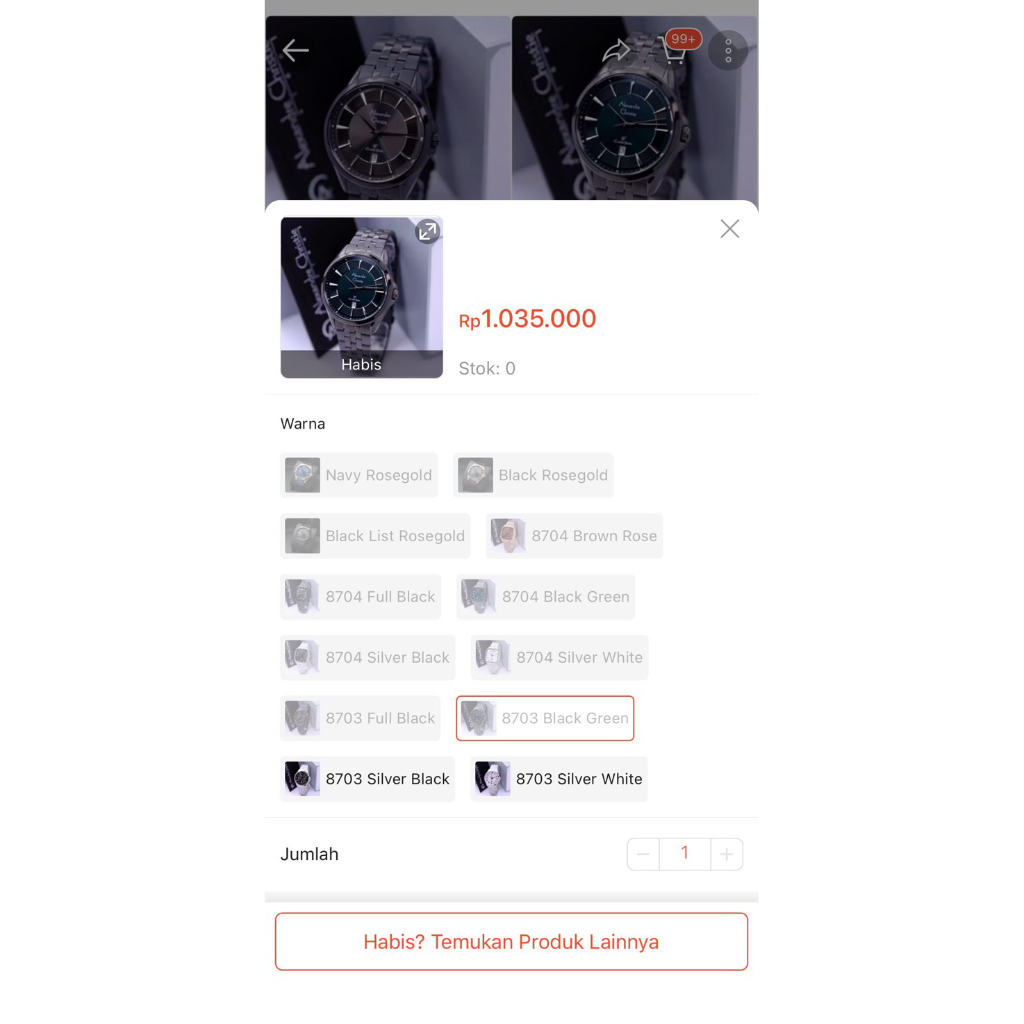 Preloved Jam Tangan Pria AC/ Alexandre Christie 8703