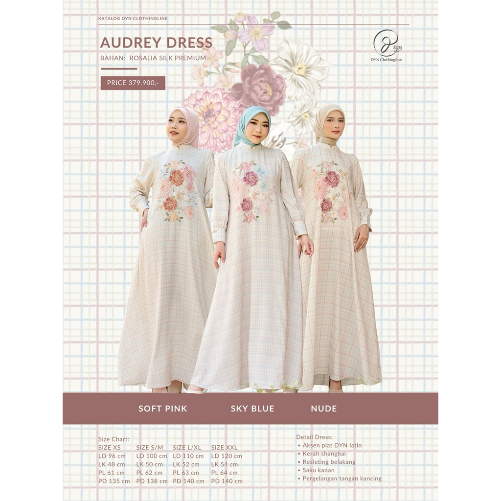 DYN CLOTHINGLINE AUDREY DRESS / GAMIS SILK PREMIUM