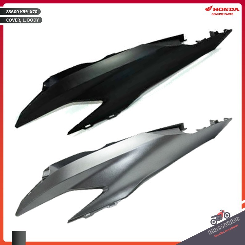 Cover Body Kiri Honda All New Vario 150/125/83600K59A70ZC-83600K59A70ZS/COVER, L. BODY MAT GUNPOWDER