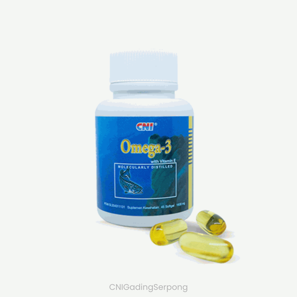 Omega 3 Minyak Ikan Untuk Jantung & Kolesterol | CNI Omega-3 Vitamin E 45 Softgel