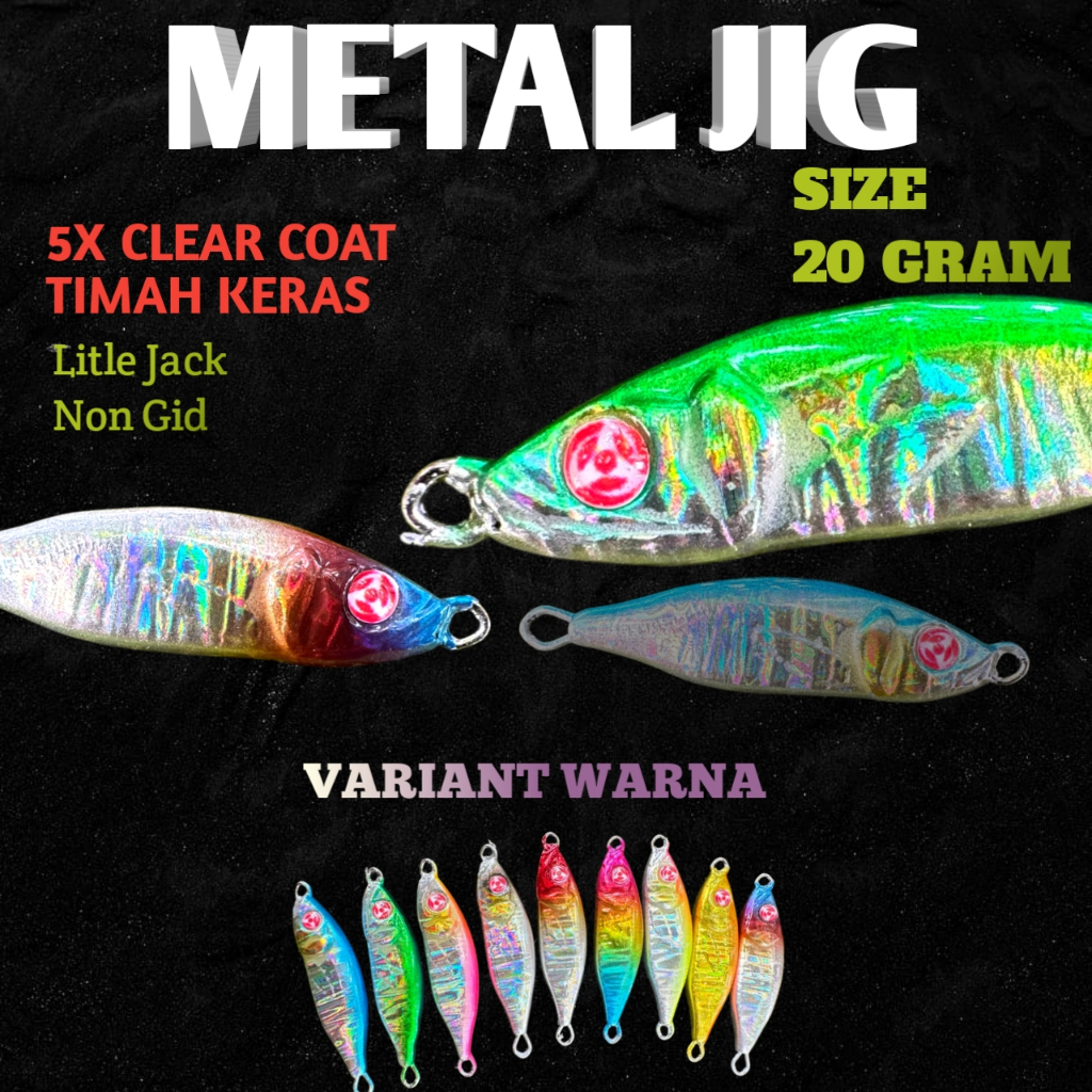 Pabrik Umpan Pancing 20 Gram Metal Jig Non gid 20 Gram Litle jack Killer Assist hook LJNG20GR