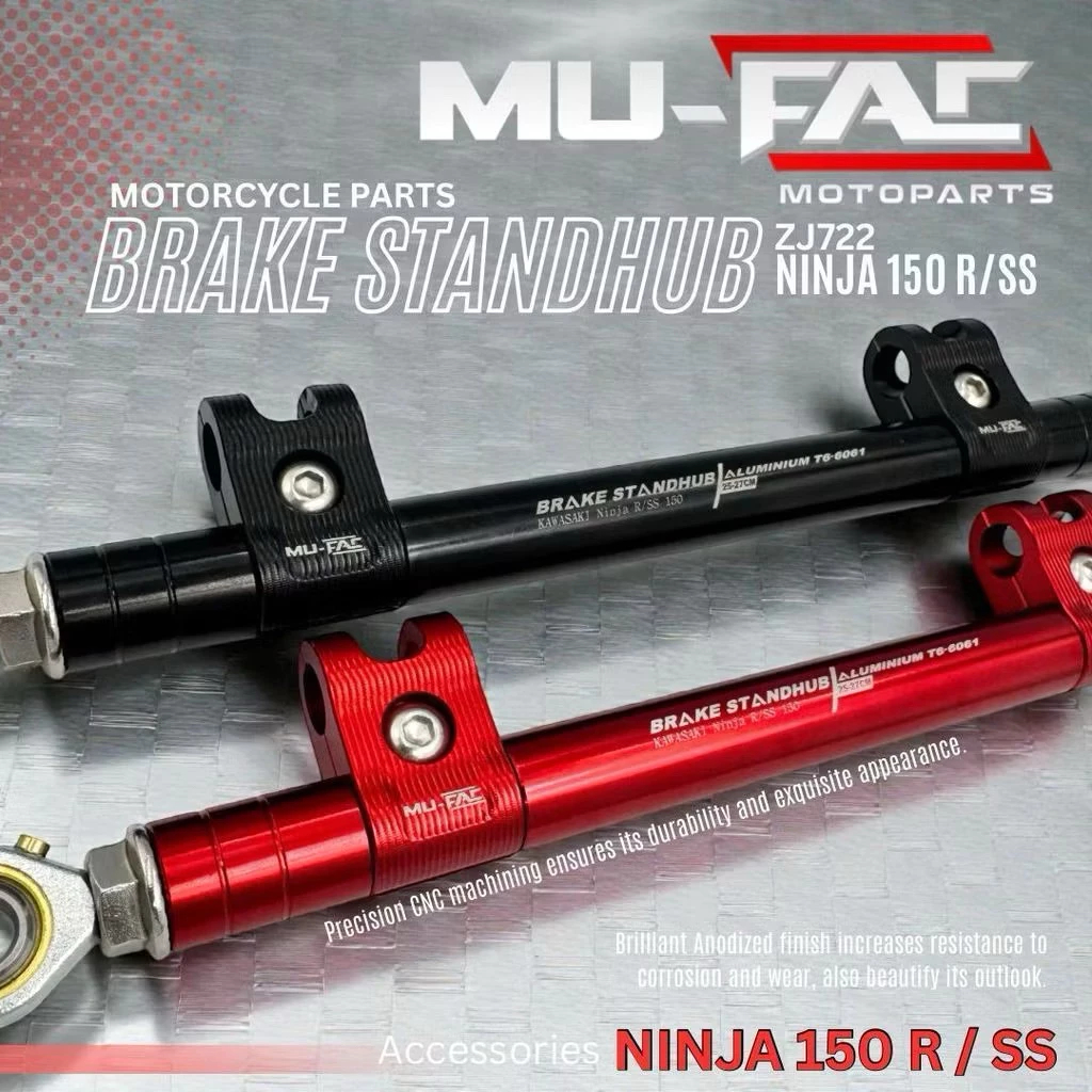 STANDHUB TAHANAN REM BELAKANG NINJA R SS SET KLEM KABEL REM CNC MUFAC