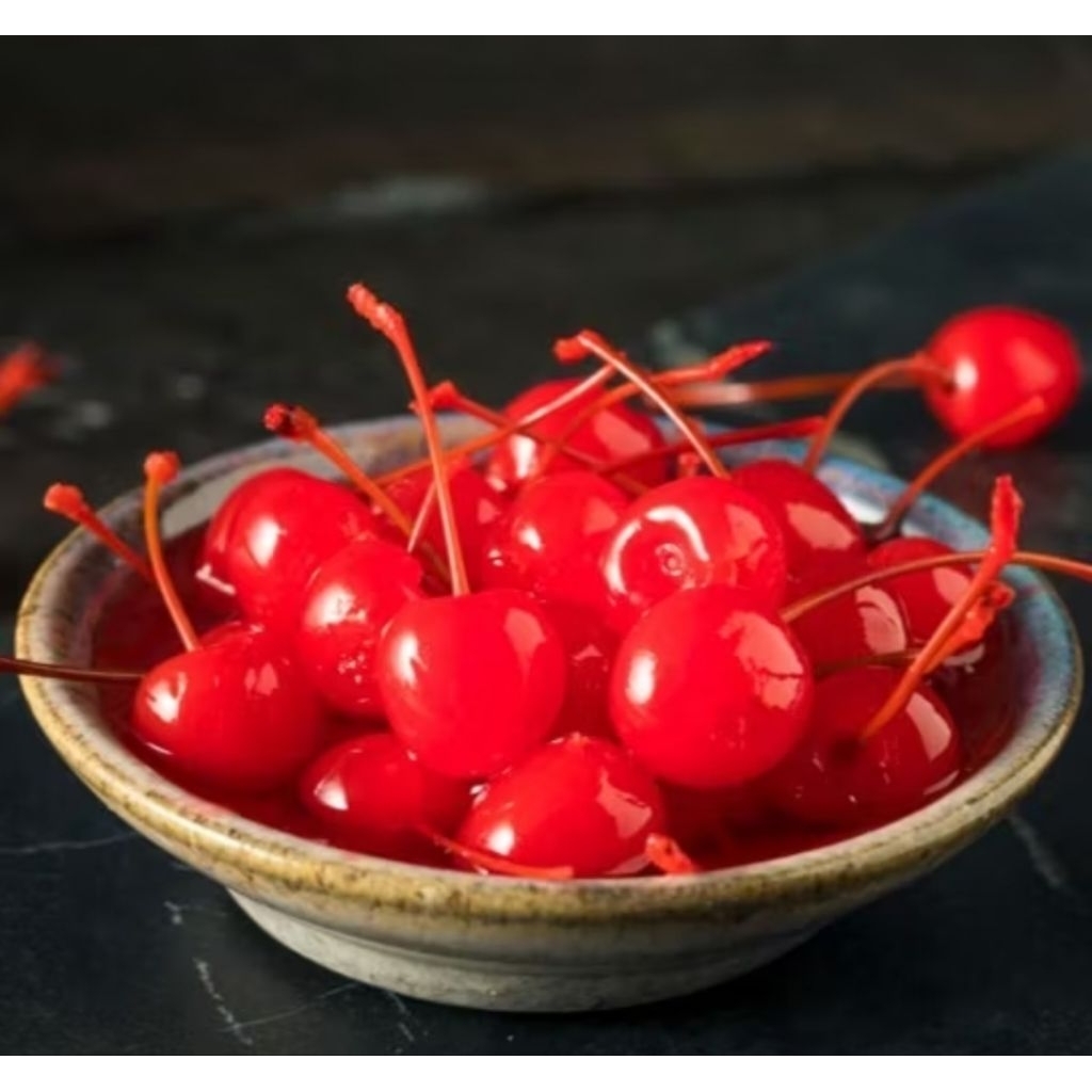Manisan Buah Cherry Tangkai Merah Repack 1kg