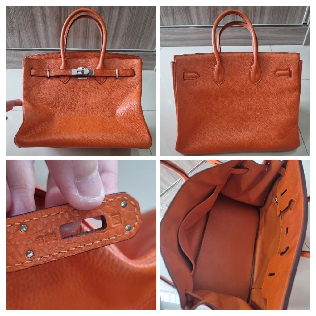 TAS JINJING FULL KULIT ASLI H BKRN ORANGE