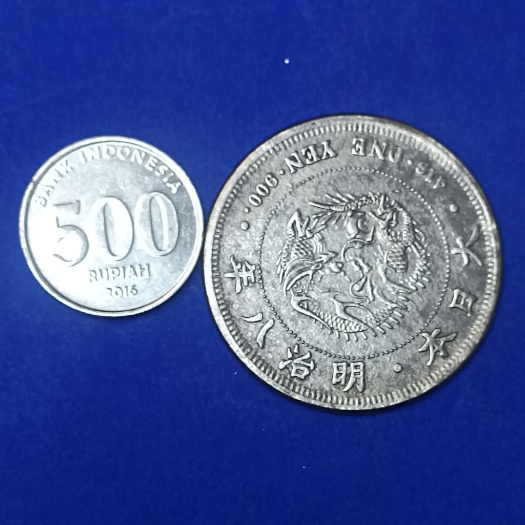 KOIN REPLIKA ONE YEN KEKAISARAN MEIJI UKURAN JUMBO