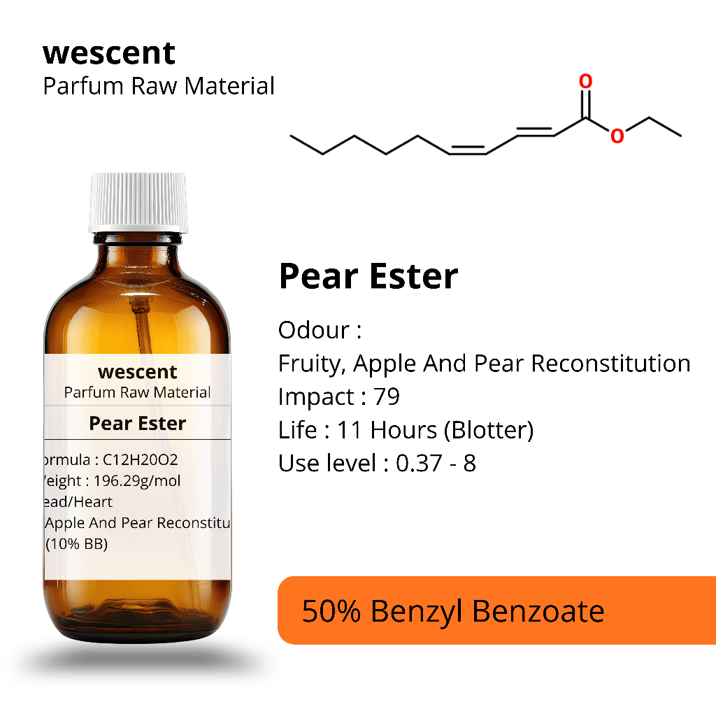 Aroma Chemical - 10ml Pear Ester 50%BB Perfume Ingredient Komponen Aroma Buah Pir