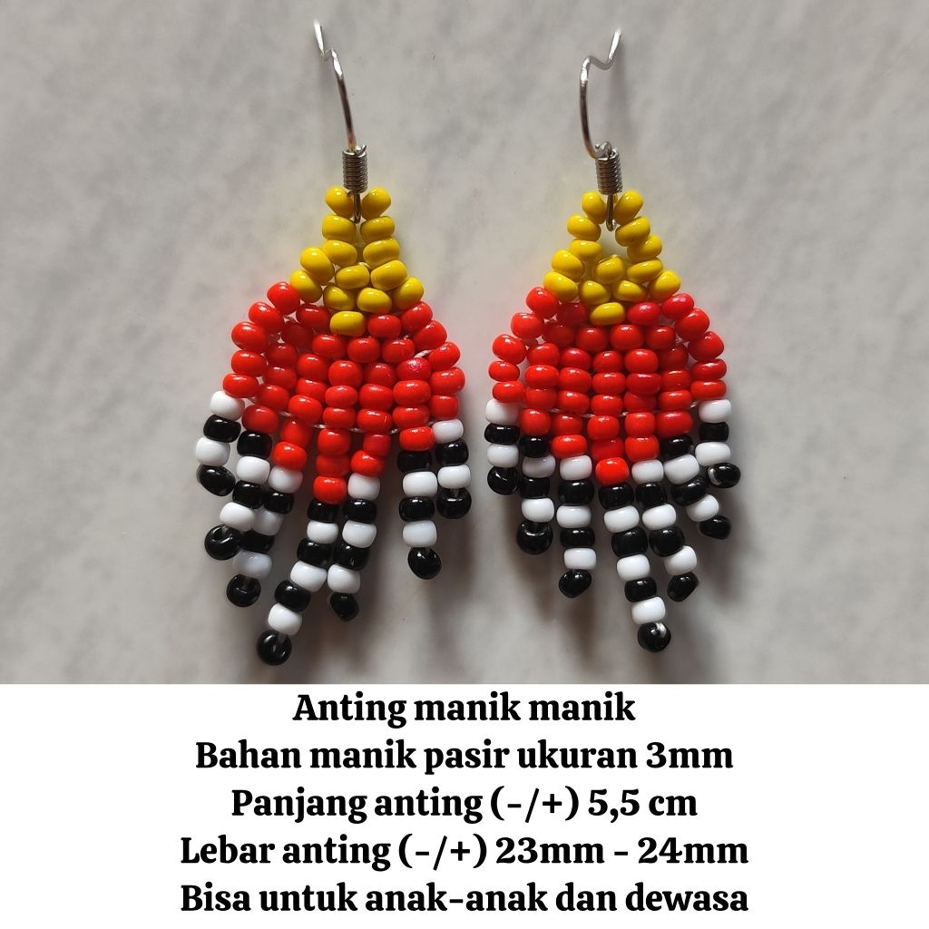 anting manik dayak / anting dayak / anting khas dayak / aksesoris dayak / aksesoris dayak kalimantan