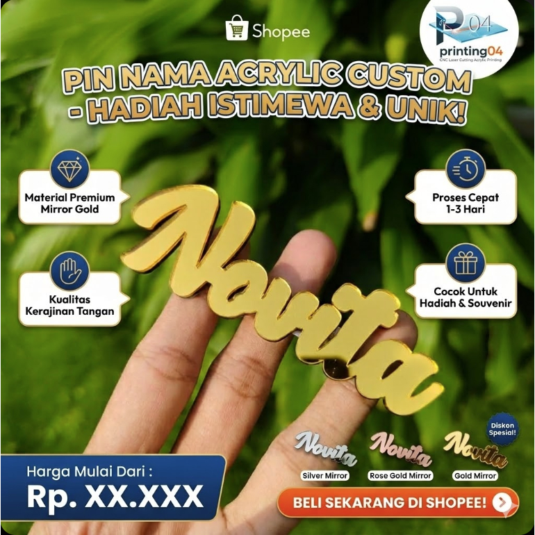 BROS HIJAB CUSTOM / BROSS AKRILIK Bros nama bros nama custom