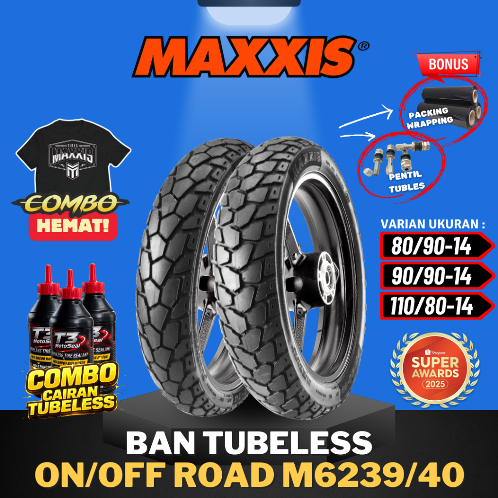 [READY COD] BAN MOTOR RING 14 / BAN MAXXIS ON/OFF ROAD 70/90 - 80/90 - 90/90 M6239 / M6240 / BAN TUB