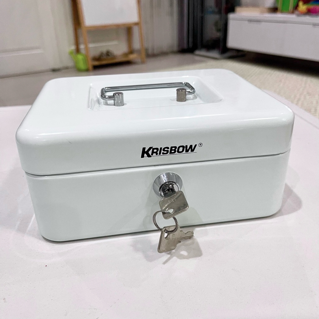 AZKO Krisbow Cash Box Safe Box Kotak Uang Deposit Box
