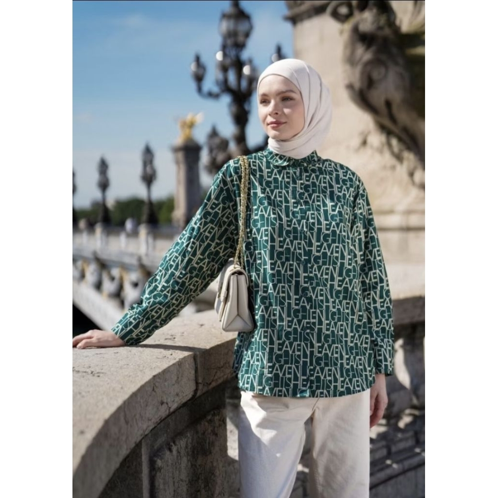 Heaven Lights - Rue Shirt - Kemeja Pattern Signature SIZE XXL