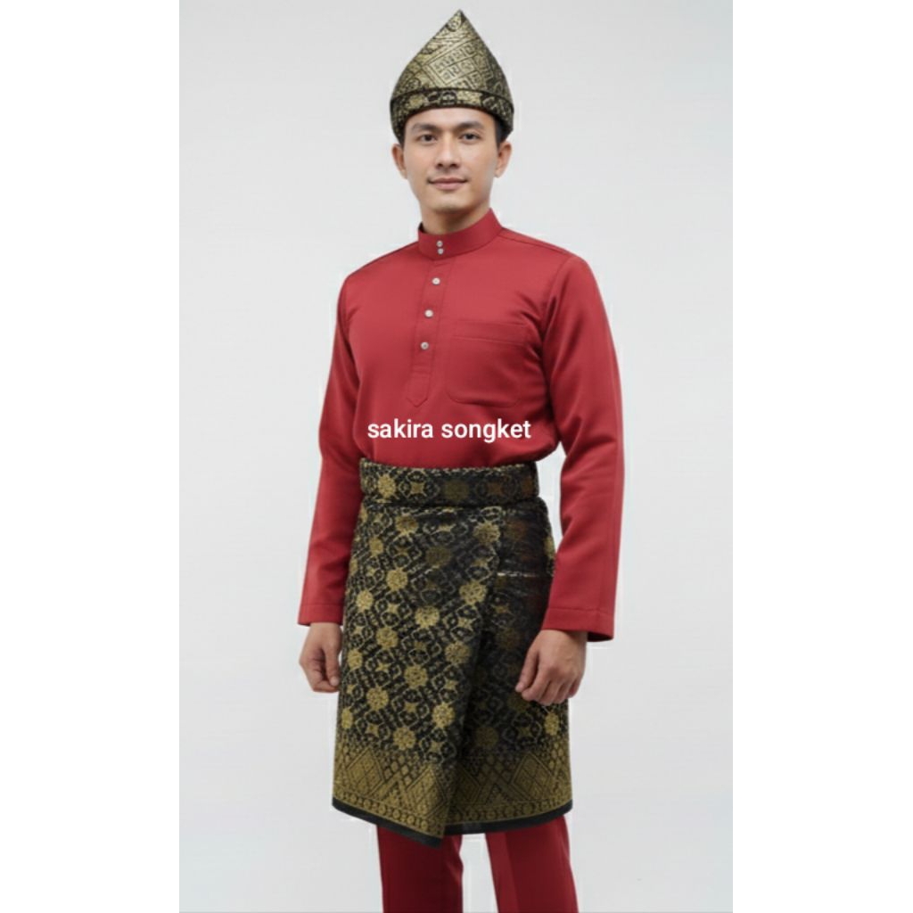 rumpak tanjak songket palembang melayu (RTDL hitam emas)