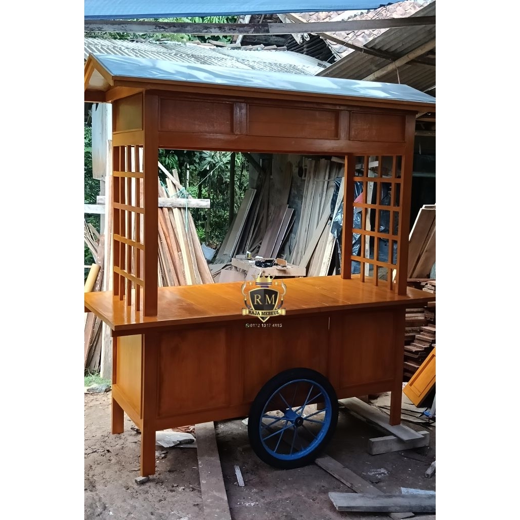 gerobak angkringan kayu