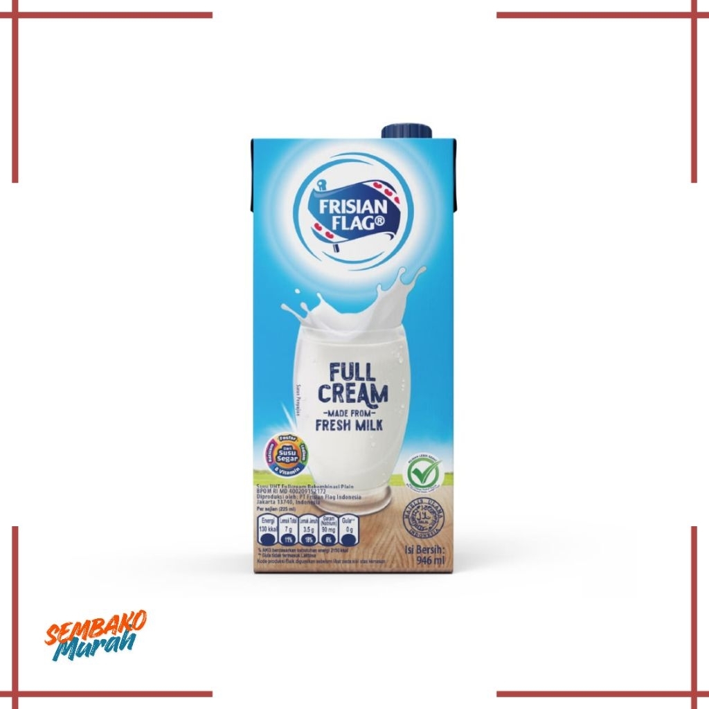 SUSU FRISIAN FLAG FULLCREAM 946 ML | FRISIAN FLAG UHT