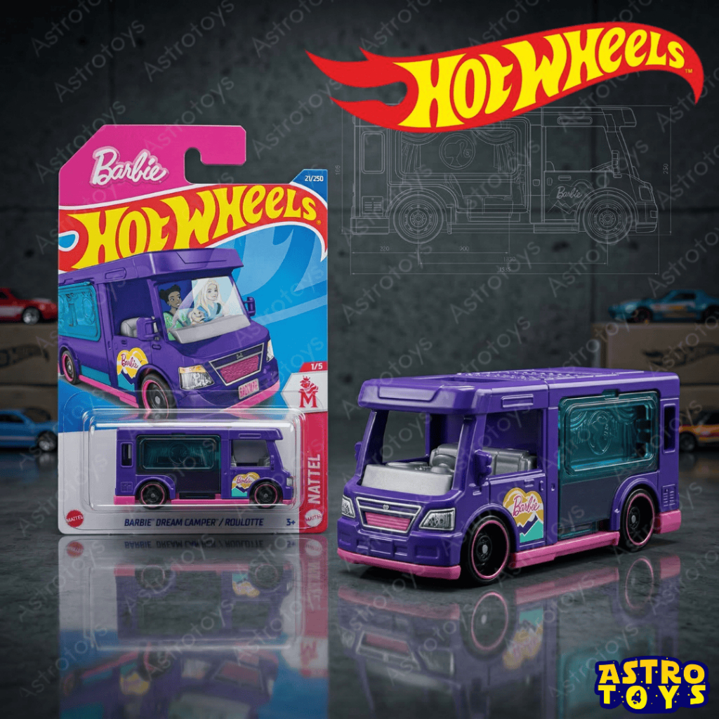 Hot Wheels Barbie Dream Camper Roulotte 2026 / Mainan Diecast Mobil Van Hotwheels