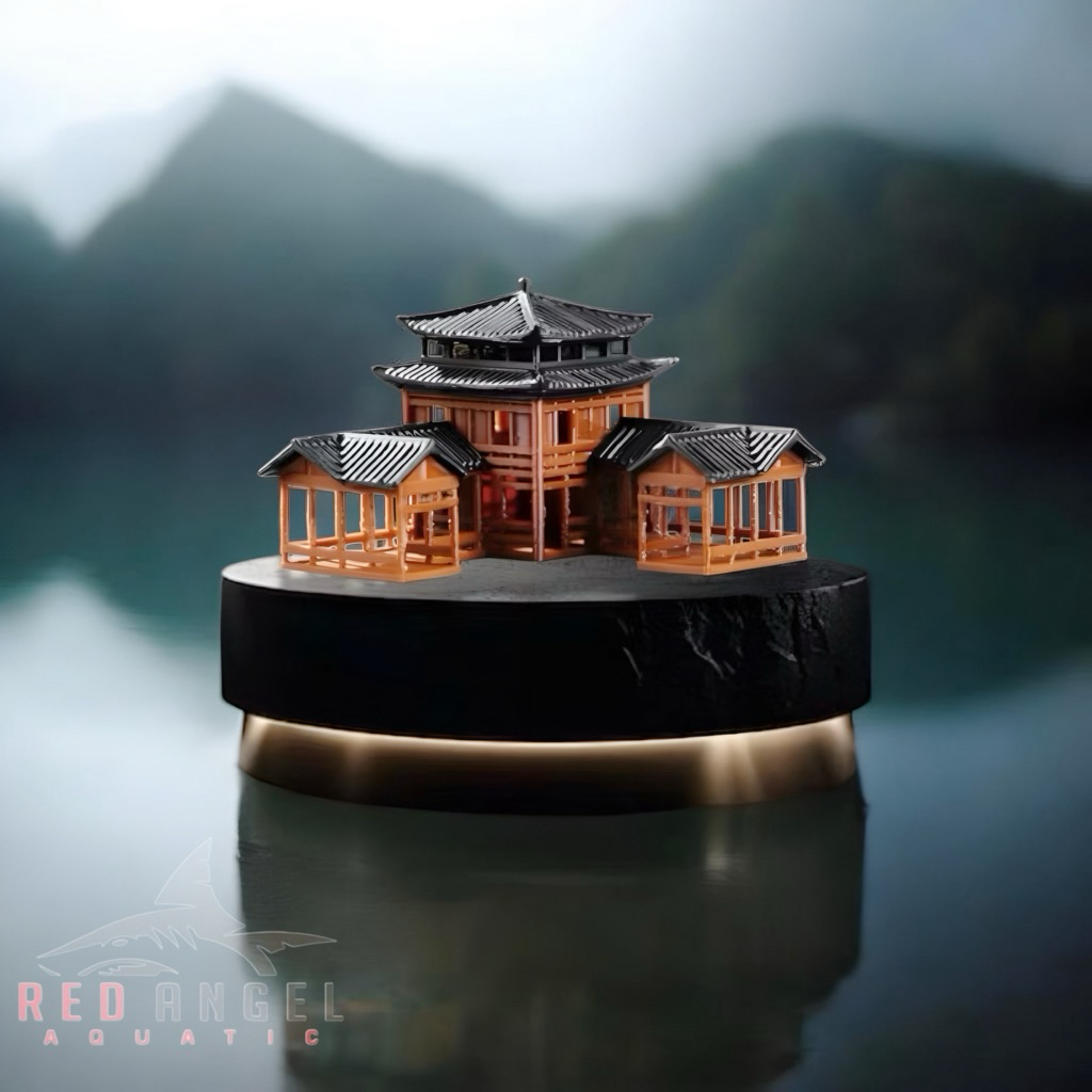 miniature rumah kuil hiasan aquarium aquascape diorama