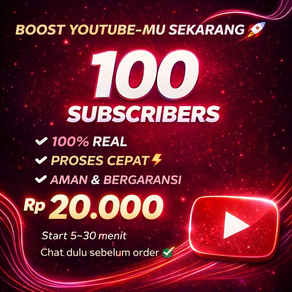 YouTube Subscribe HQ | 100 Subscriber Real & Fast Process | Bonus Melimpah | Aman & Bergaransi
