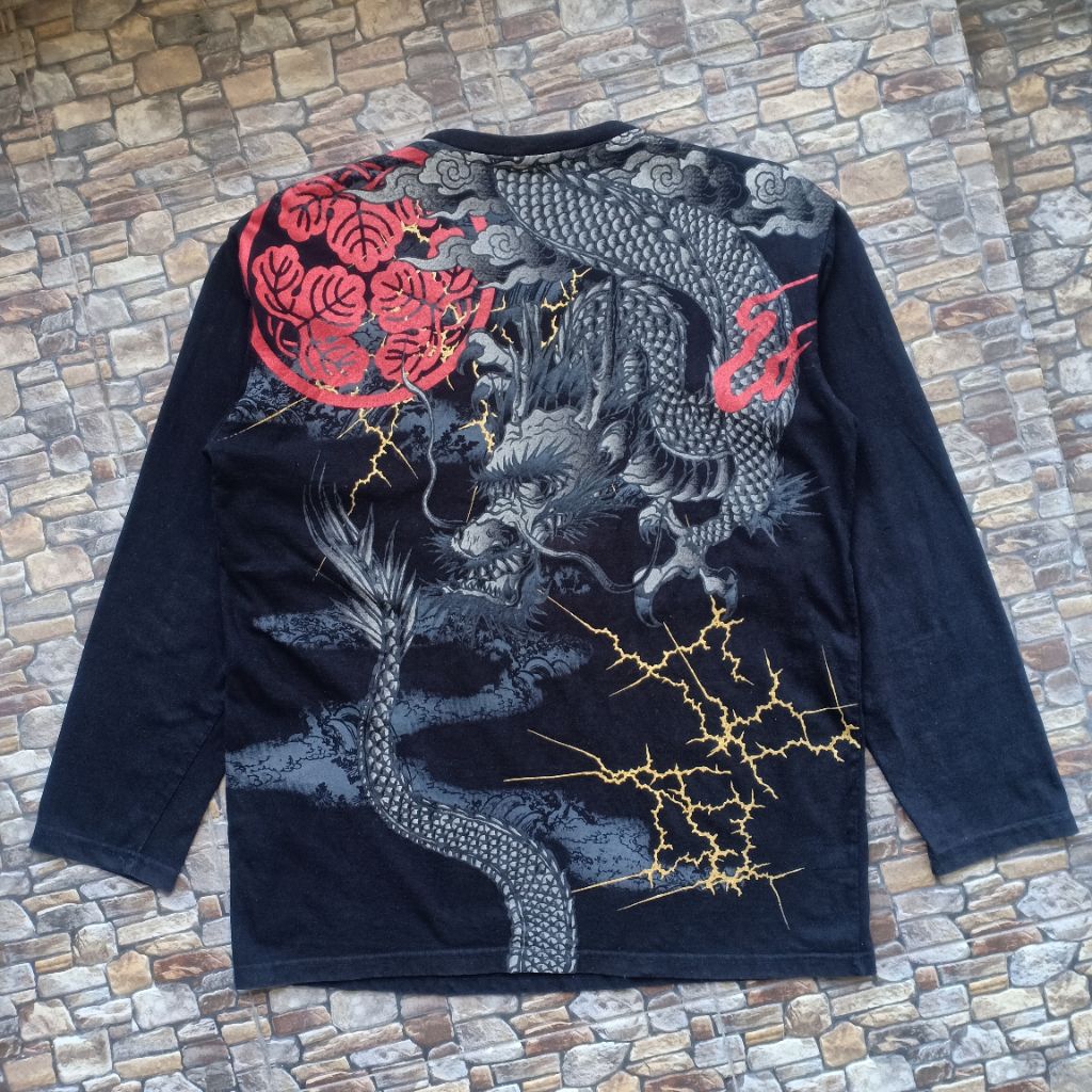 Kaos Fashion katun pria Sukajan Naga original pl Jpn street wear brand