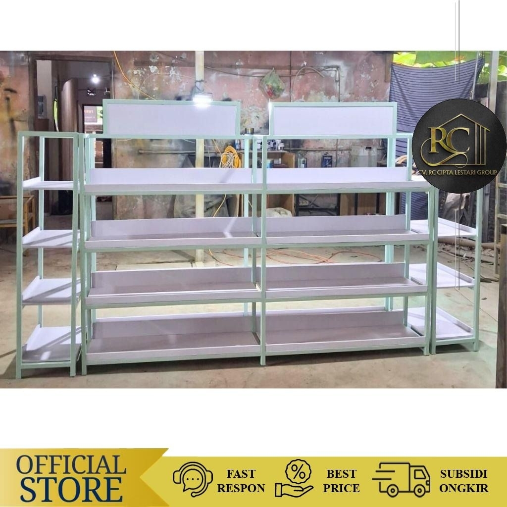 Rak Gondola Supermarket Rak Display Tengah Rak Gondola