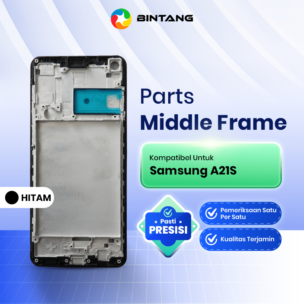 Middle Frame HP Tulang Tengah Bezel Rangka Housing LCD For SAMSUNG A21S