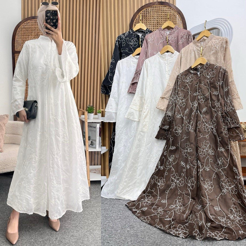 Little butik ZENARA SIGNATURE BRUKAT LONGDRESS | Gamis kondangan gamis brukat