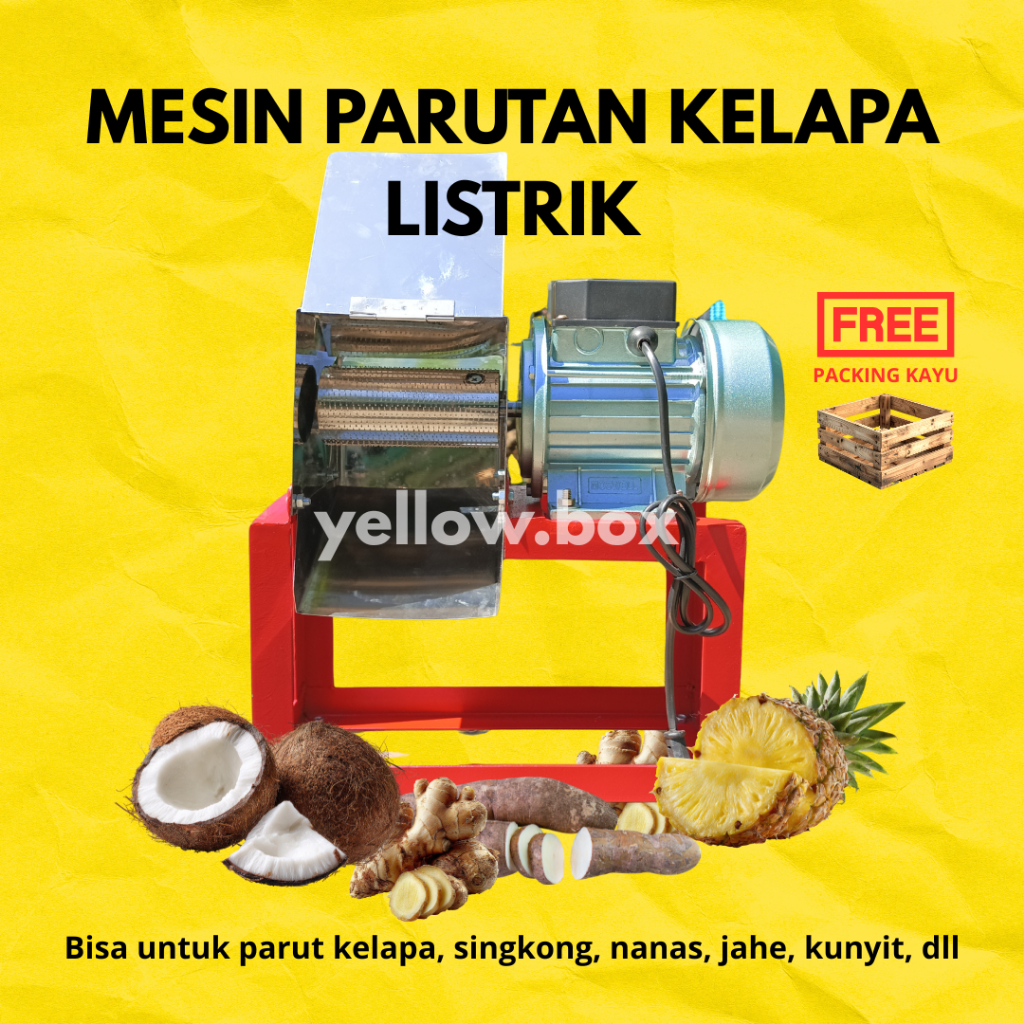 Mesin Parutan Kelapa Listrik 125 Watt Dinamo Alat Parut Kelapa Elektrik Santan Parut Singkong Makana