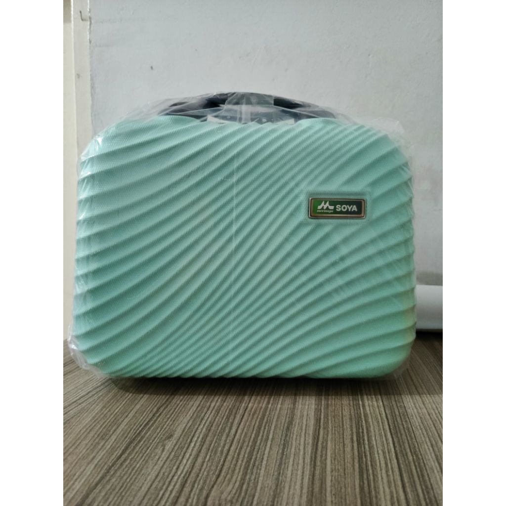 Koper mini 14 Inch/ koper fiber mini/koper make up/koper beauty case green mint