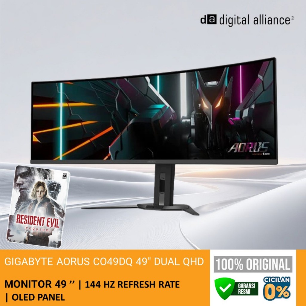 [GET FREE GAME] Gigabyte Aorus CO49DQ 49" Dual QHD OLED 144Hz Curved Gaming Monitor / Monitor 49 inc