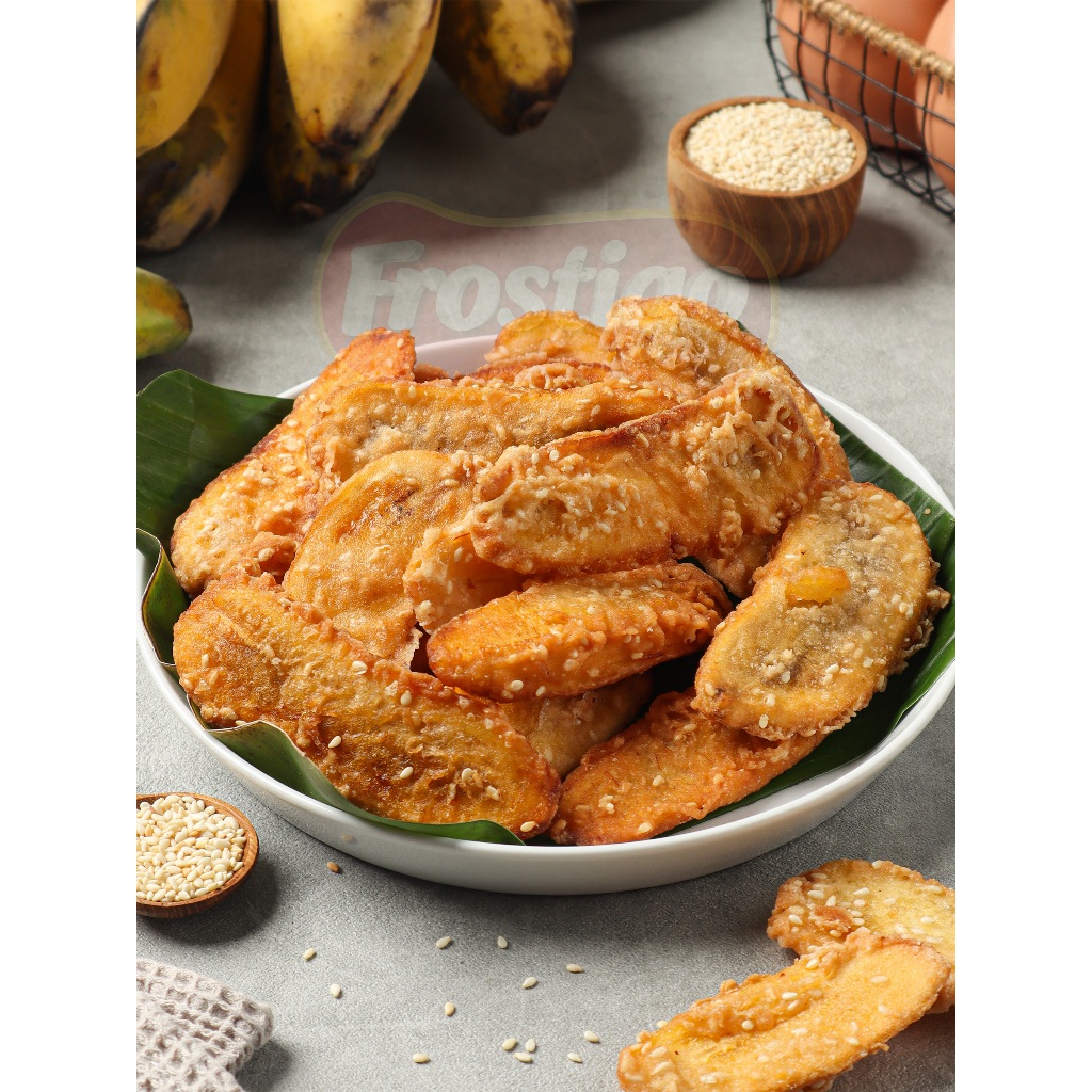 Pisang Goreng Pontianak Frozen Crispy Wijen | Pisang Goreng Beku Siap Goreng | Frozen Food Snack Pra